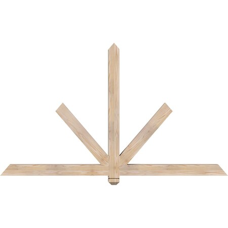 Ekena Millwork Kennewick Smooth Timber Gable Bracket, Douglas Fir, 72"W x 42"H x 3 1/2"D x 3 1/2"F, 14/12 Pitch GBW072X42X0404KEN00SDF